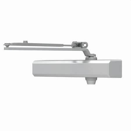 LCN Parallel Arm Adjustable Surface Mounted Tri Pack Door Closer with Thru Bolts 689 Aluminum Finish 1450RWPAAL